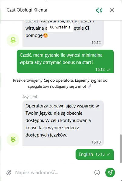 Brak polskojęzycznych konsultantów w BetLabel